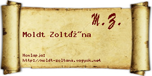 Moldt Zoltána névjegykártya